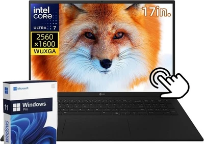 LG gram 17" WQXGA Win11 Pro Core Ultra 7 32GB RAM-1TB SSD IPS LCD Touch - Image 1 of 4