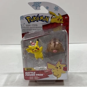 Pokemon Battle Figure Pack: Holiday Christmas Pikachu & Swinub New, Sealed! - Picture 1 of 3