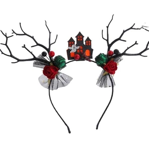 Lovely Reindeer Antler Shape Hairband Women Makeup Live Broadcast Sweet Headband - Picture 1 of 9