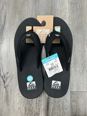 Sandalias abridor de botellas Reef Fanning correa en T chanclas negras para hombre EE. UU. 12 Foto 1 de 4