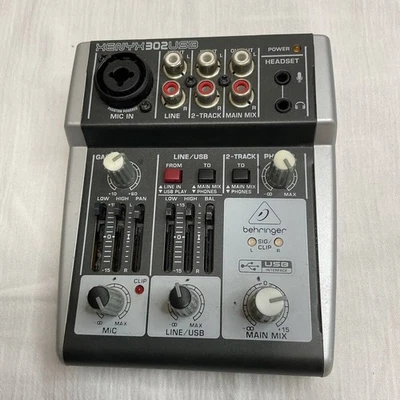 Behringer Xenyx 302USB Mixer 5-Input Mic Preamp USB Audio Interface - Image 1 of 2