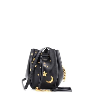 Saint Laurent Monogram Bourse Bucket Bag Embellished Leather Mini - Picture 1 of 6