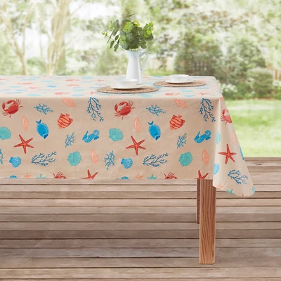 Mainstays 60 x 84" PEVA Rectangular Tablecloth - Coastal - Image 1 of 3