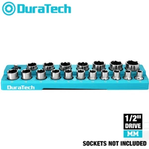 DURATECH Magnetic Socket Organizer 1/2" Drive Metric Socket Holders Socket Trays - Picture 1 of 12