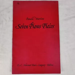 Rare Vtg 1974 Seven Pious Pieces Sacred Choruses Choral Music By Donald Martino - Picture 1 of 24