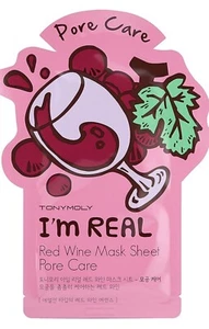 TONYMOLY I’m Real Red Wine Face Mask Sheet Poor Care Natural Anti-Aging New NIB - Picture 1 of 4