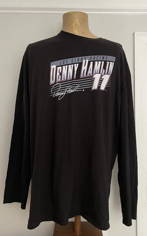 Denny Hamlin Joe Gibbs Racing Long Sleeve Men’s 2XL/XXL Black Shirt Cover