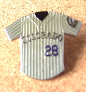 2006 Colorado Rockies Rookies Club only Aaron Cook 28 jersey lapel pin MLB - Picture 1 of 2