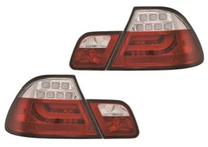 LED Tail Rear Lights Red/CLEAR Strip Style for BMW 1999-2002 E46 Coupe - Picture 1 of 2
