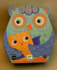 Djeco Puzzle Silhouette Coucou Hibou Chouette et son bébé - 24 pièces  - Foto 1 di 3