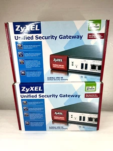 2 x ZyXEL USG 50 ZyWALL Unified Security Gateway FIREWALL 4x LAN/DMZ, 2x WAN - Picture 1 of 5