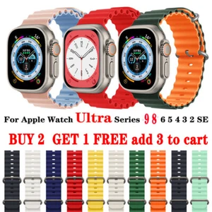 For Apple Watch Ocean Band Strap iWatch Ultra Series 9 8 7 6 5 4 3 SE 41/45/49mm - Picture 1 of 57