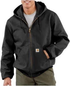 Carhartt Mens Loose Fit Firm Duck Thermal Lined Active Jacket X-Large Tall Black - Picture 1 of 1