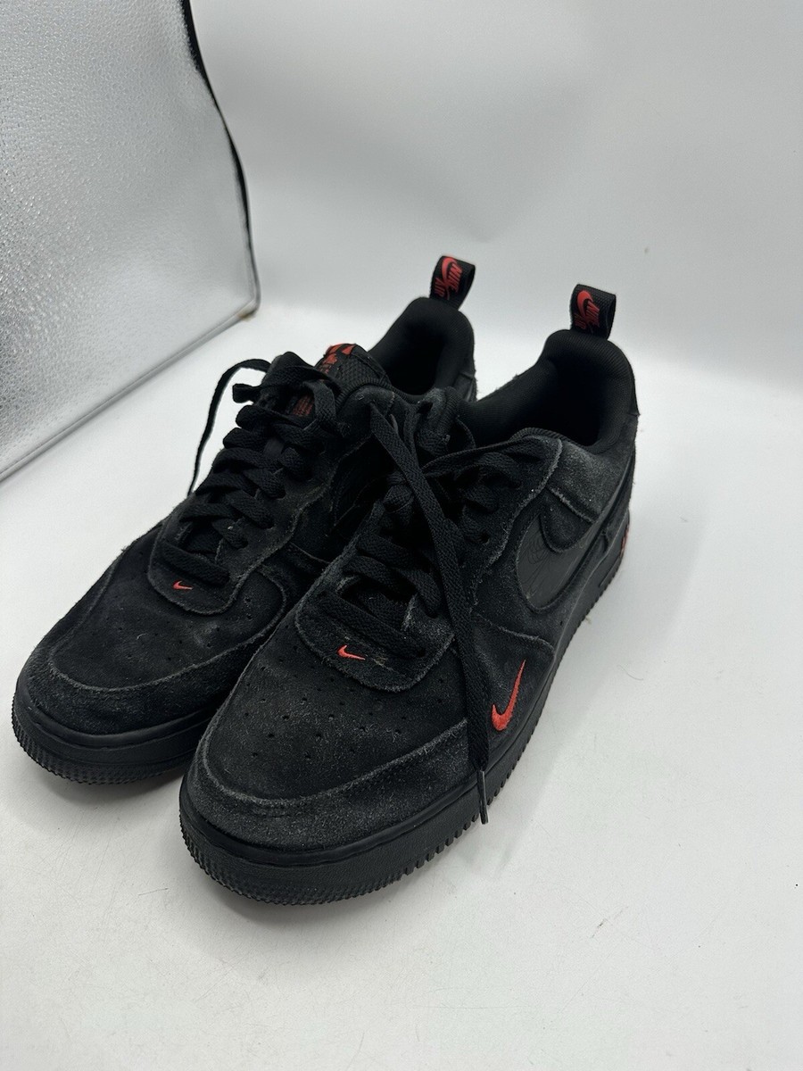 Nike Air Force 1 '07 LV8 Reflective Swoosh - Black Crimson Nike Air Force 1 '07 LV8 Reflective Swoosh - Black Crimson
