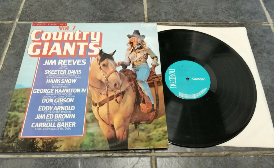 Country giants vol 7 Vinyl LP record Jim Reeves Hank snow Don Gibson etc - Image 1 of 4