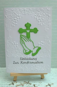3D Einladungskarten mit Umschlag Taufe Kommunion Konfirmation N.7 - Bild 1 von 2