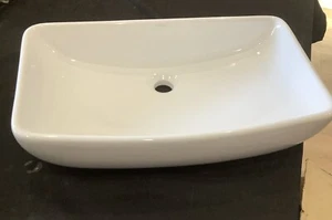 Decolav Bathroom Sink ABOVE-COUNTER White Vitreous China 1445-CWH Y6 - Picture 1 of 7