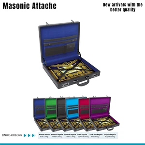 Masonic regalia apron Case/briefcase-high quality masonic attache - Picture 1 of 16