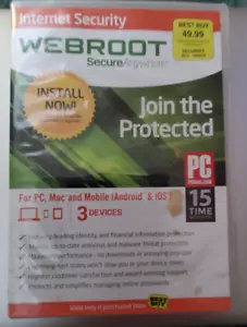 49,99 $ VERSIEGELT Webroot Internet Security PC Mac Handy Android & iOS - Bild 1 von 2