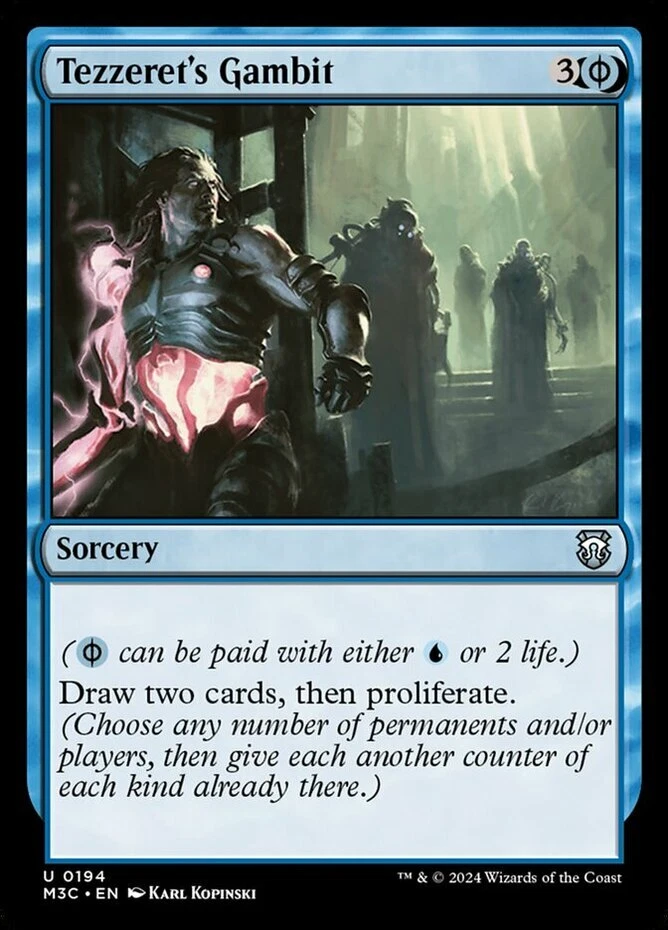 x1 Tezzeret's Gambit U MTG Commander: Modern Horizons 3 M/NM, English - Image 1 of 1