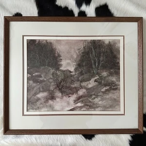 Red Dawn by Marian Hassig Original Watercolor Painting Fine Art, Signed & Framed - Picture 1 of 8