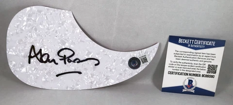 Alan Parsons Signed Acoustic PickGuard Beckett BAS 1 COA Cover