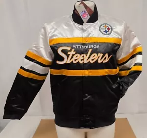 Brand New Mitchell&Ness NFL Pittsburgh Steelers Youth Satin Jacket, M - 10/12 - Picture 1 of 7
