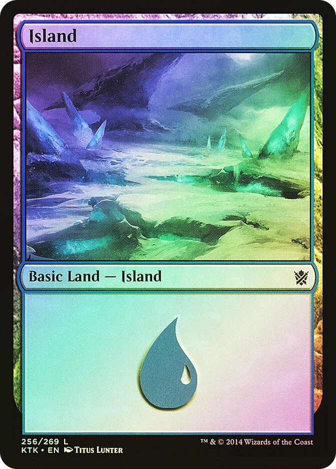 MTG FOIL Island 256  - Khans of Tarkir #256 - Image 1 of 1