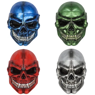 Halloween Moveable Mouth Full Skull Mask Scary Human Skeleton Head Mask Latex - Image 1 of 4