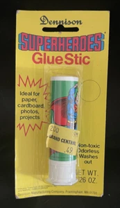 Vintage 1979 Dennison Superhereos Glue Stic Superman NEW SEALED ON CARD #00-183 - Bild 1 von 2
