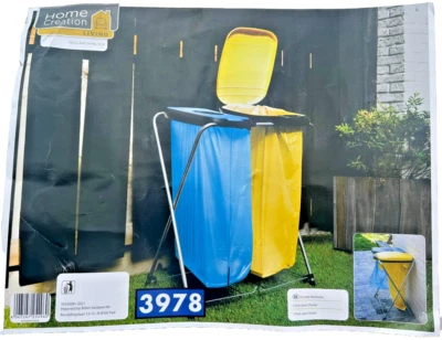 Doppel Müllsackständer Halter Müllbeutel Behälter 120L Gelb Blau Abfalleimer - Bild 1 von 3