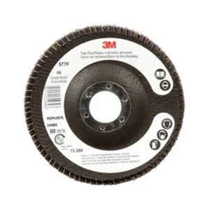 40% Off 20 Each 3M 577F 4-1/2"x7/8" 60 Grit Type 27 Zirconia Flap Disc 30957 - Picture 1 of 2