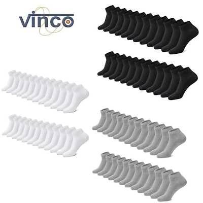 Wholesale Bulk Lots Men Plain Ankle Quarter Low Cut Cotton Socks Size 9-11 10-13 - Image 1 of 4