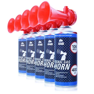5 x AAB SIGNAL GAS HORN 400ml - NEBEL-HORN, DRUCKLUFT, EXTREM 106dB(A), HUPE-N - Bild 1 von 8