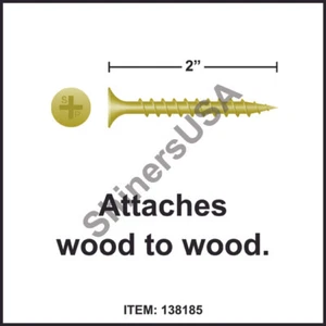 (3500) Coarse Thread Zinc Screw 6 x 2 Phillips Drive Bugle Head #138185 - Picture 1 of 1