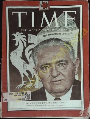 Vintage Time Magazines Canada Edition February 1 1954 Harry Grant Milwaukee  - Image 1 of 3