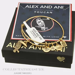 Auténtico Brazalete Dije Oro Rafaeliano Alex and Ani Tucán - Imagen 1 de 1