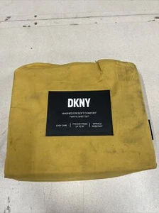 DKNY Washed For Soft Comfort Twin-XL Sheet Set - Yellow - Picture 1 of 6