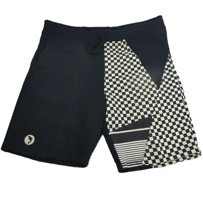 Розовый дельфин мужчин черный белый клетчатый XL эксклюзивный графический логотип пот шорты - Изображение 1 из 4