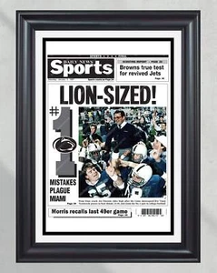 1986 Penn State Nittany Lions NCAA College Football National Champions Framed Fr - Picture 1 of 11