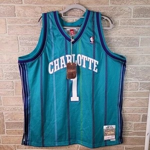 Charlotte Hornets Baron Davis Mitchell & Ness Teal 1999/00 NBA Swingman Jersey - Picture 1 of 9