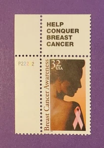 US Scott #3081 Breast Cancer Awareness W/Plate # MNH 1996 - Picture 1 of 2