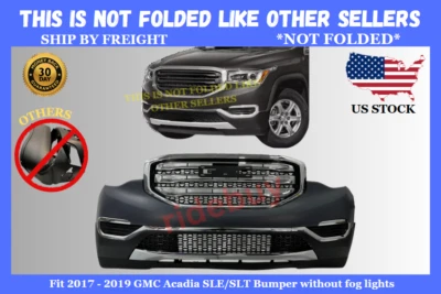 Fit 2017 - 2019 GMC Acadia SLE/SLT Front Complete Bumper Assembly w/o fog lights Foto 1 de 4