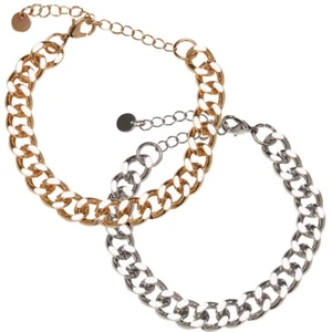 Urban Classics Big Saturn Basic Bracelet Fashion Jewellery Curb Chain Unisex - Picture 1 of 5