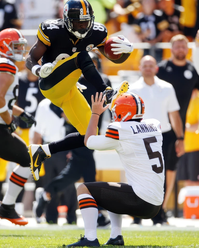 Impresión fotográfica brillante de Antonio Brown #84 Pittsburgh Steelers NFL 8"X10" 26 Foto 1 de 1