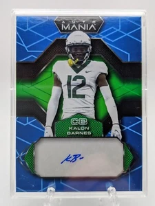 💥 2022 Wild Card Auto Mania  RC AUTO KALON BARNES Blue/Green; Vikings - Picture 1 of 2