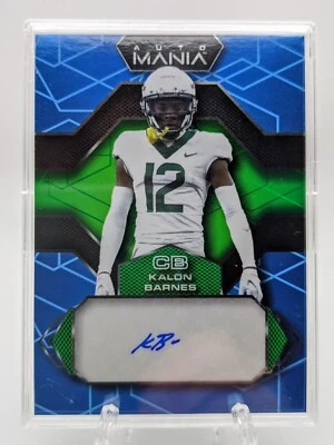💥 2022 Wild Card Auto Mania  RC AUTO KALON BARNES Blue/Green; Vikings - Image 1 of 2