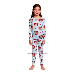 Bluey Girls Pajama Set Size 2T 4 5 6 7 8 Shirt Pant Disney Dog Heart Big Kid NWT - Picture 1 of 6