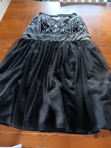 Formal dress Sz 13/14 Masquerade Back Glitter Cocktail Party Prom Strapless - Picture 1 of 5