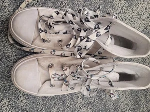 Size 3 white high top trainers  - Picture 1 of 7